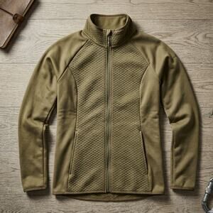 Columbia Sportswear Women's Full Zip Quilted Hybrid Jacket Olive Green Size S